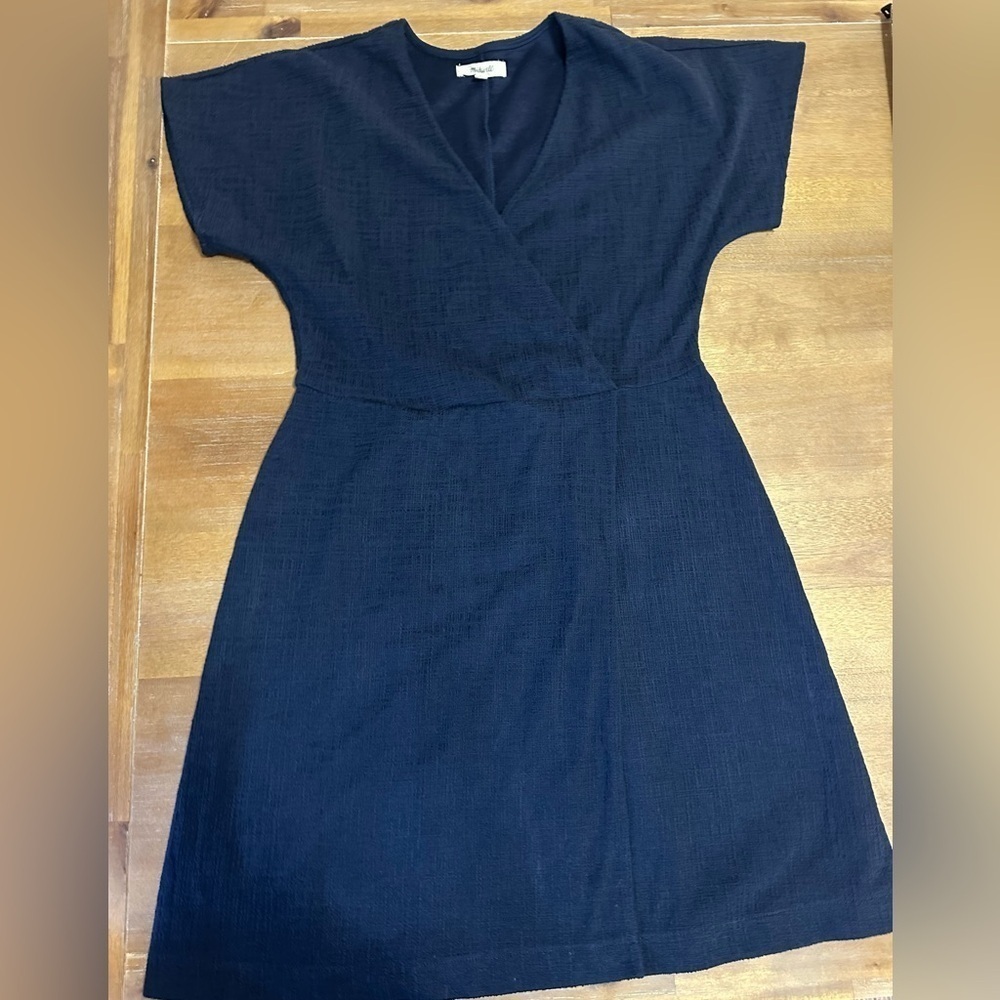 Madewell Navy Faux Wrap Dress Small